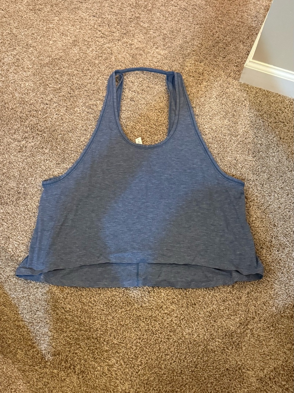 lululemon athletica Heathered Navy Racerback Cropped Tank